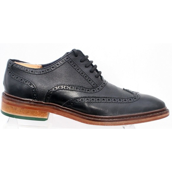 Cole Haan Shoes Men's Size 8.5 Wide Colton Brogue Wingtip Oxford Black C11756 - Picture 5 of 12
